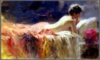 Pino Daeni - Impression oil painting.